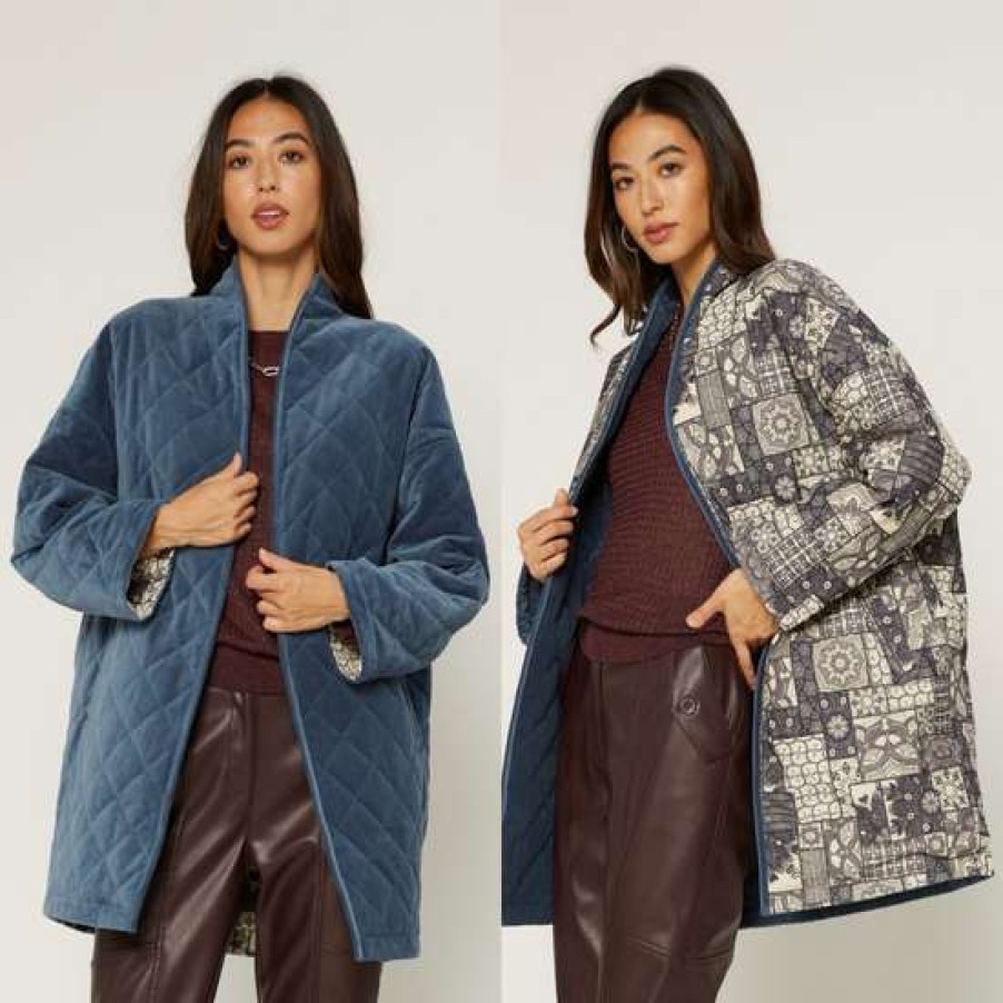 Jackets * | Unique Night Moves Quilted Reversible Jacket