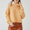 Sweaters * | Unordinary Free People: Bradley Pullover Camel Heather