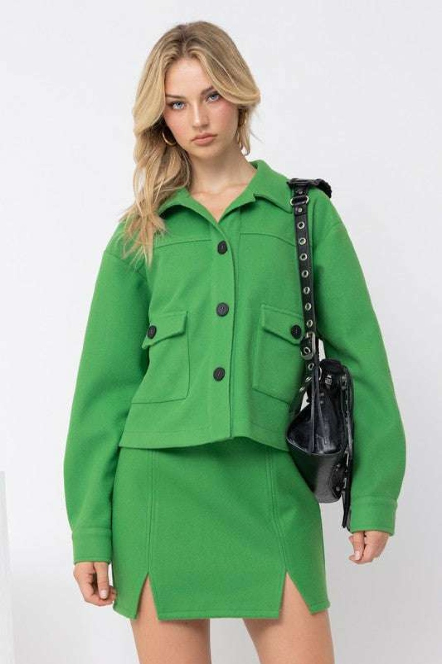 Tops * | Particular Envious Jacket Green