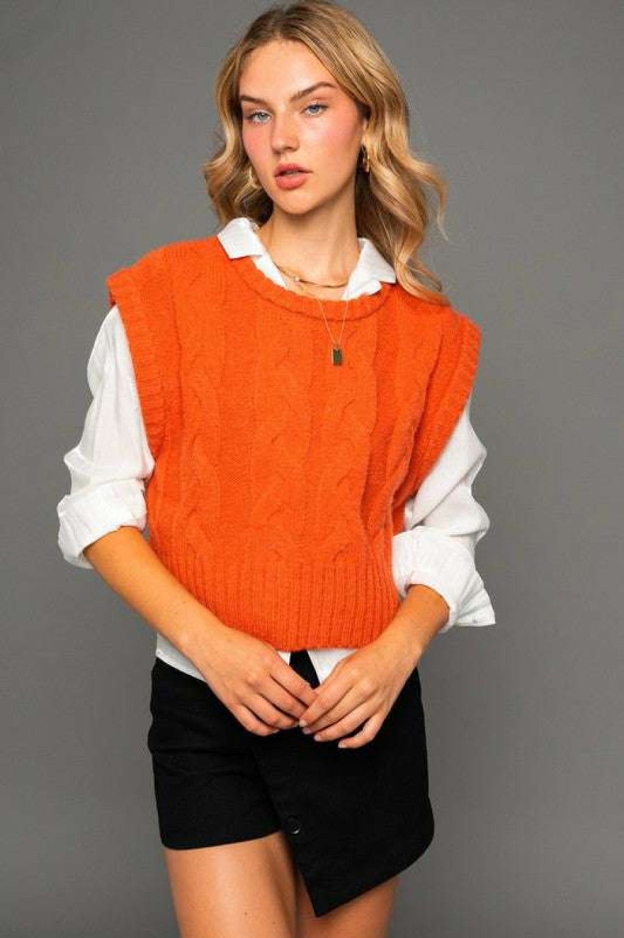 Sweaters * | Latest Dreamer Sweater Top Tangerine