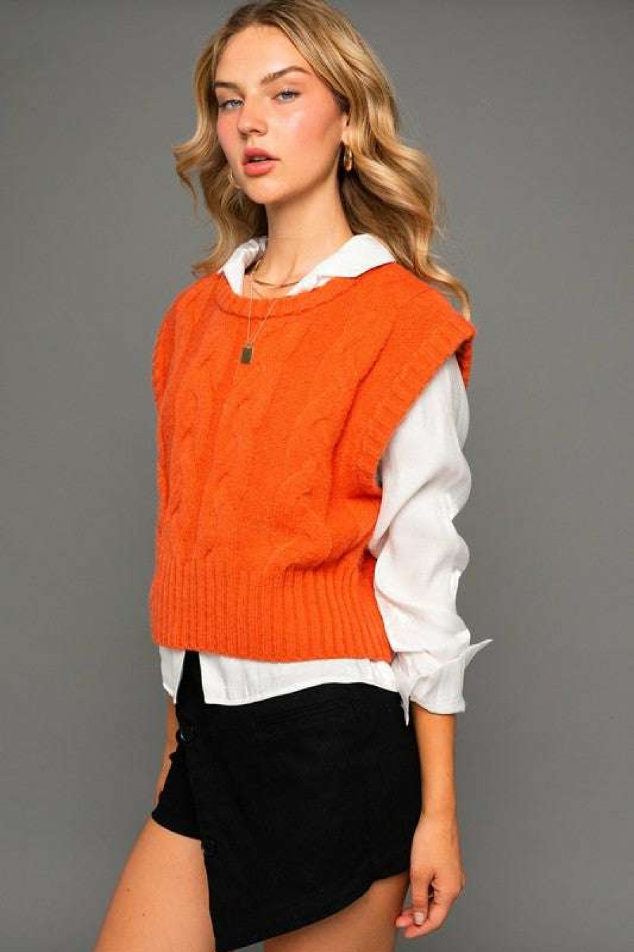 Sweaters * | Latest Dreamer Sweater Top Tangerine