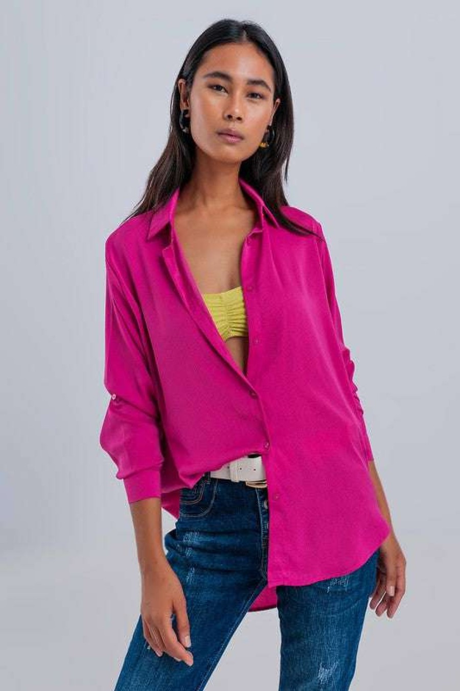 Blouses * | Exquisite Vergara Top Fuchsia