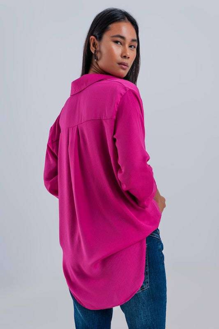 Blouses * | Exquisite Vergara Top Fuchsia